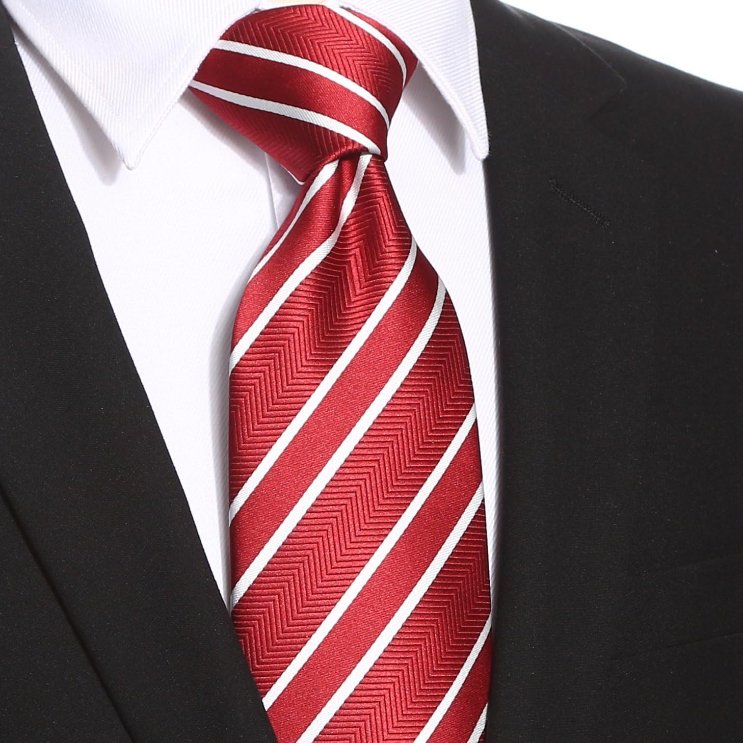 KissTies Mens 63'' Extra Long Tie Check Plaid Striped Classic Necktie + Gift Box