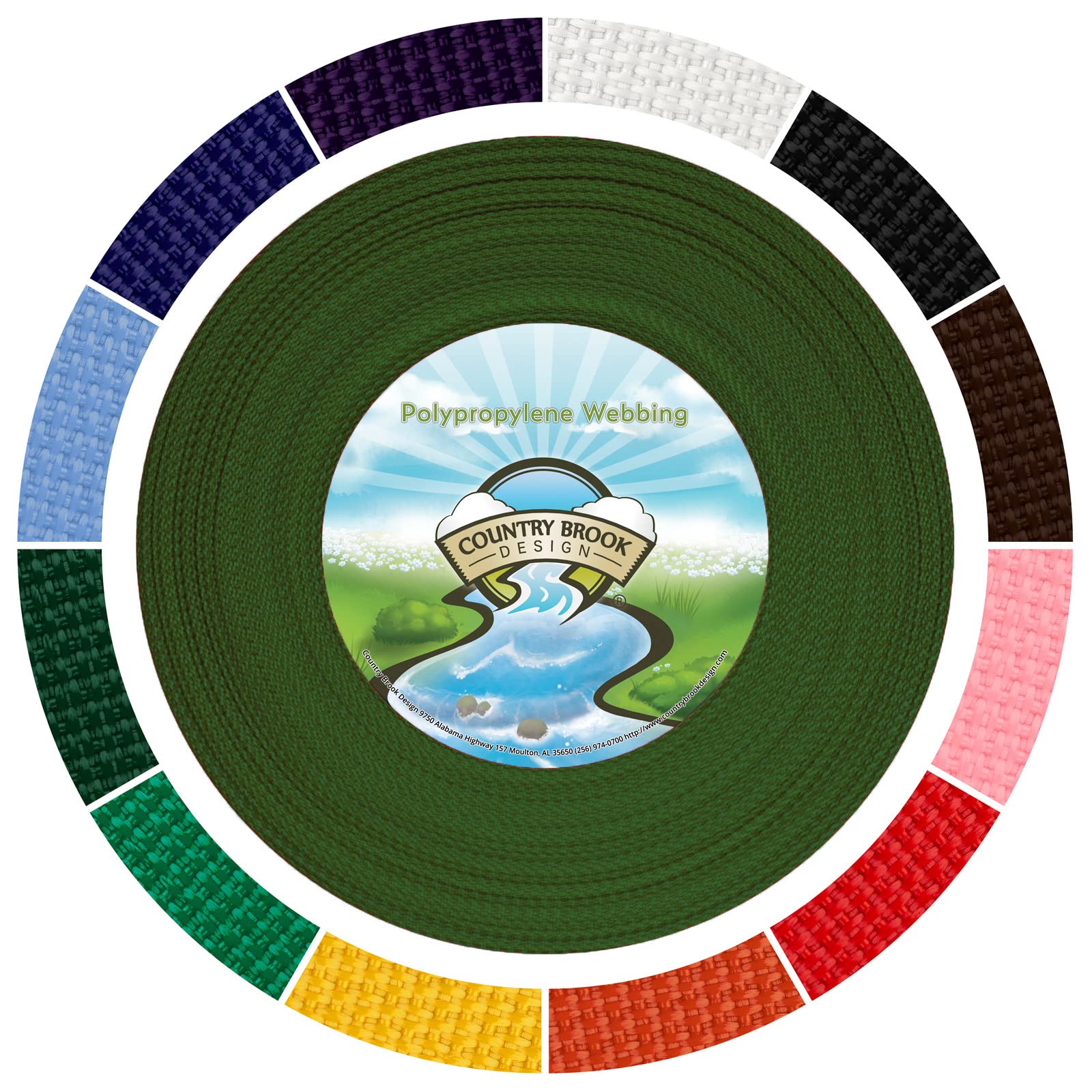 Country Brook Design - 1/2 Inch Polypropylene (Polypro) Webbing