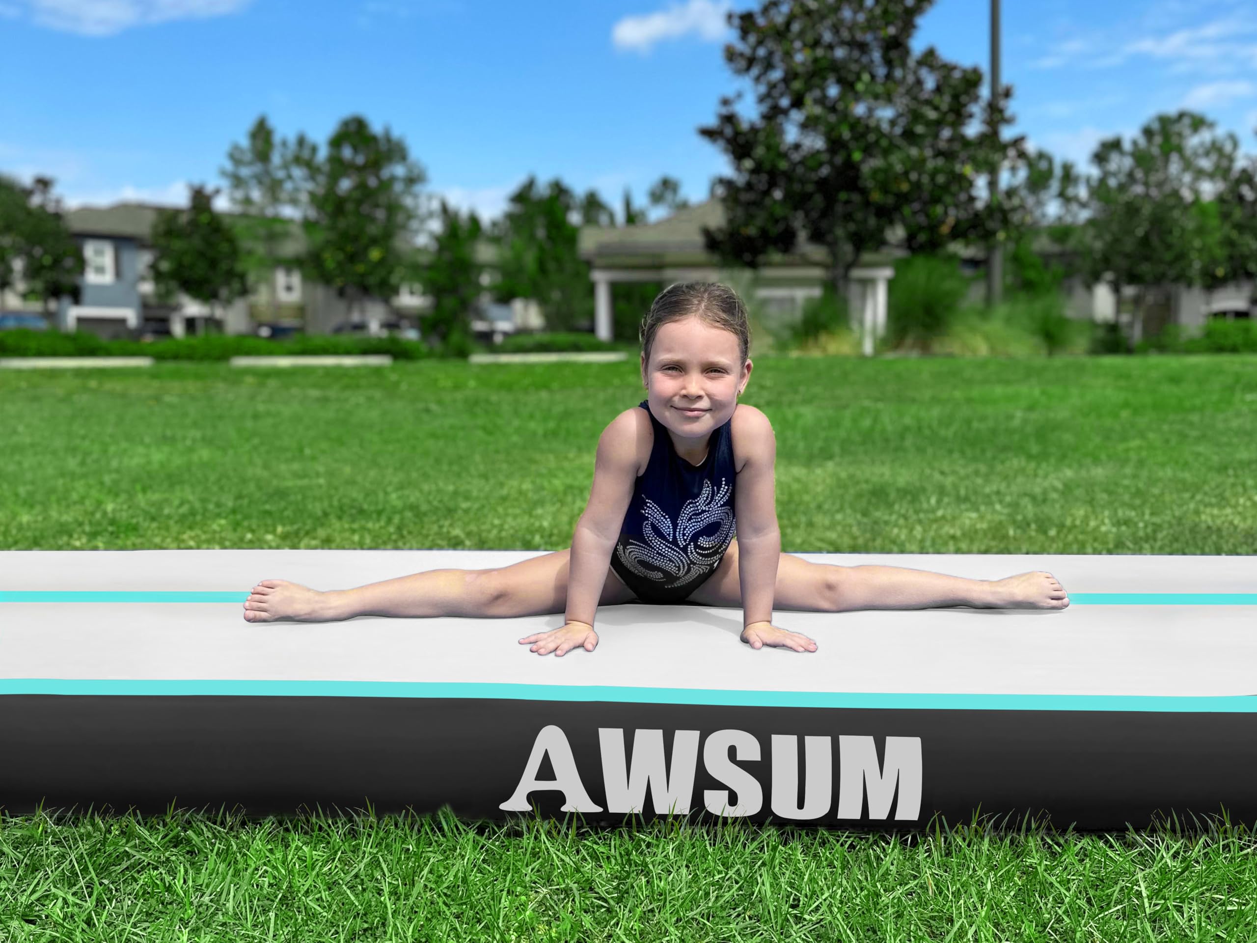 AWSUM Ginnastica Air Roller Tumbling Barrel Back Somersault Backbend Trainer per ginnastica Attrezzatura gonfiabile Springboard con pompa elettrica