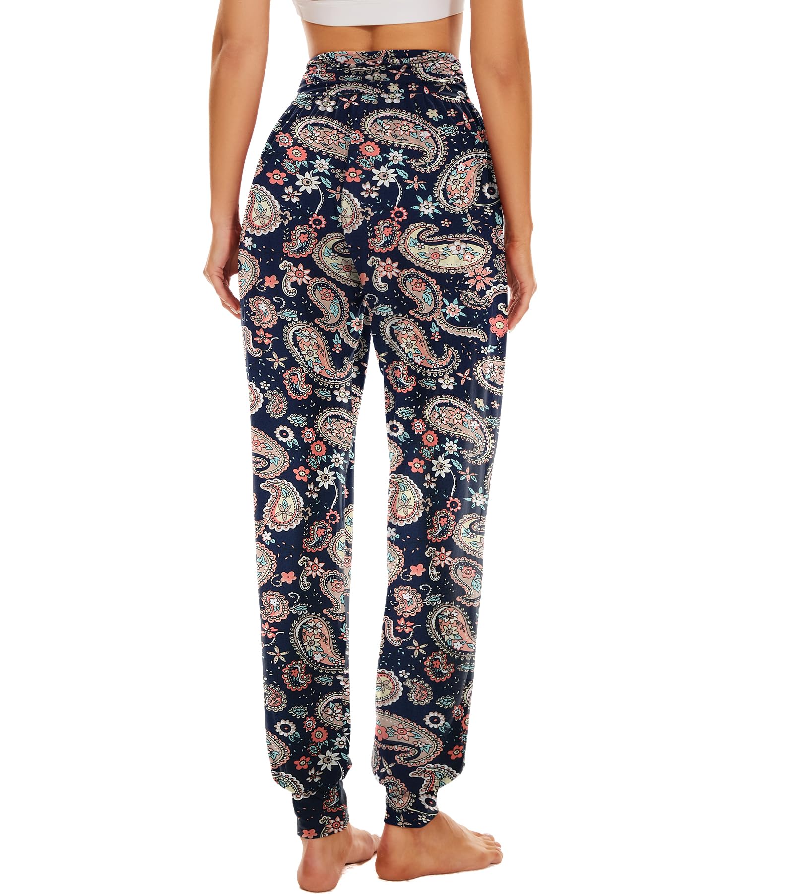 HAPYWER damskie spodnie haremki, długie, do uprawiania sportu, treningu, jogi, joggingu, letnie, lekkie, miękkie, luźne, wygodne, z dużymi kieszeniami, rozmiar S-XXL