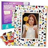 goldentime Decorate Your Own Mosaic Picture Frame - DIY Mosaic Craft Kits Fun Arts and Crafts for Adults Christmas Valentine Birthday Father’s Day Gifts