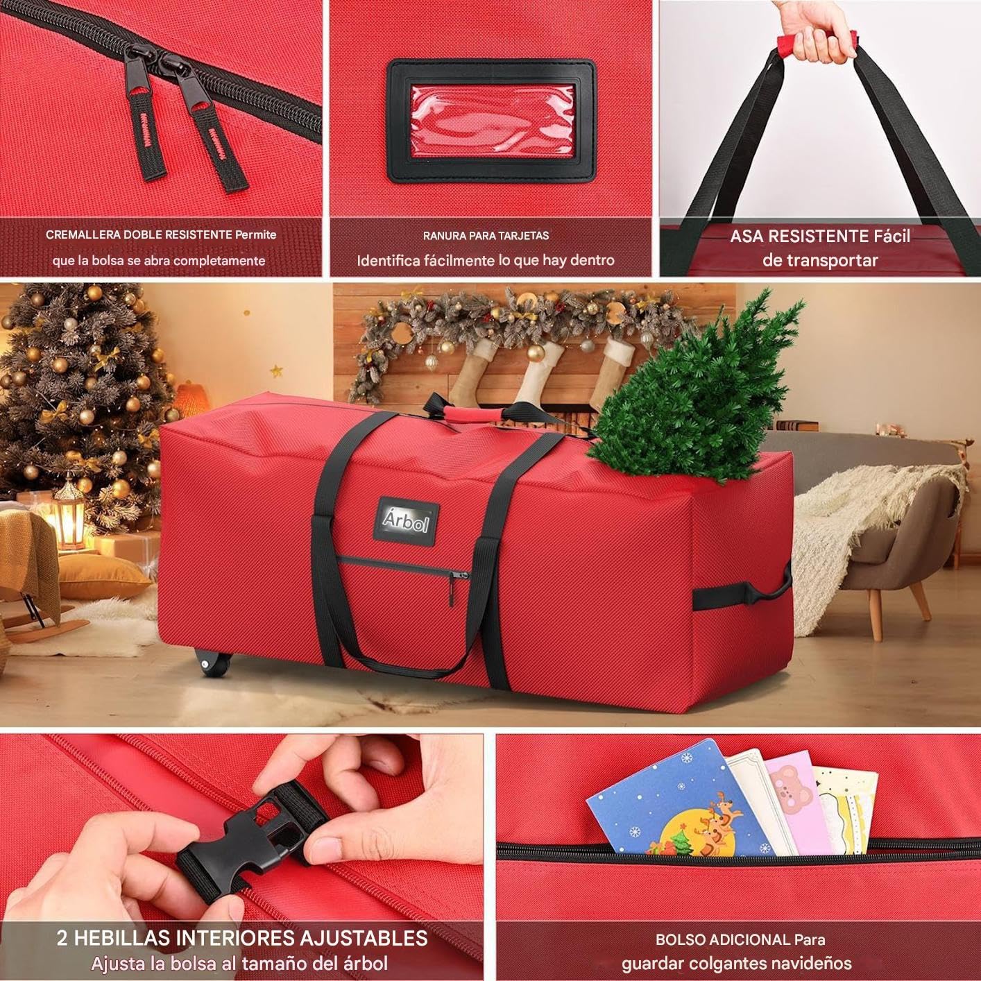 Sac Pour Sapin De Noël Conteneur Anti-Poussière Pour Décorations De Fêtes | Boîte Sapin Noël Pour Guirlande Extérieur Université Cuisine Chambre Salon Garage Déménagement Emballage