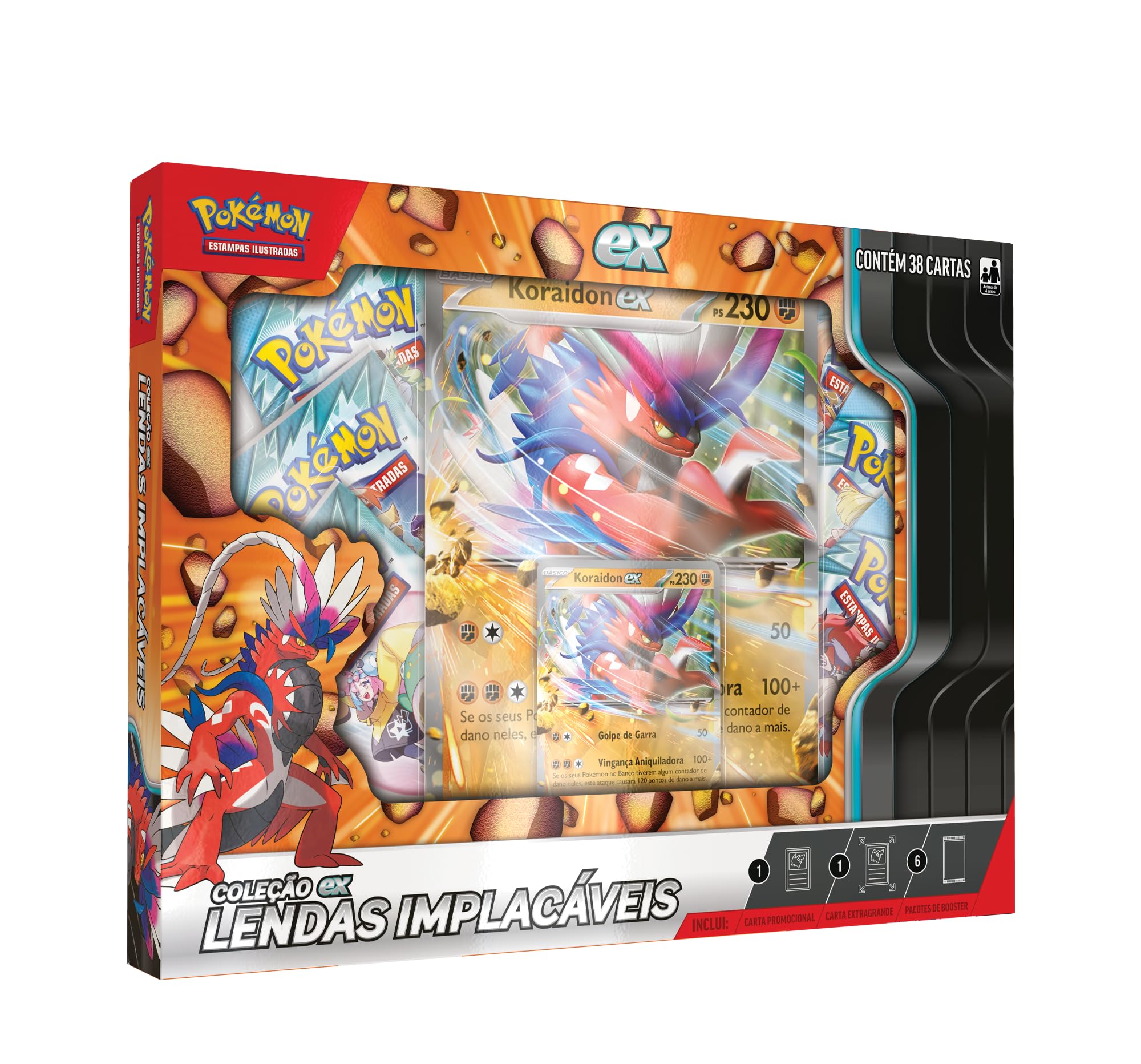 Pokémon TCG, Box Lendas Implacáveis Koraidon, 37 Cartas | Amazon
