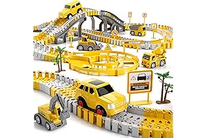 i haha 236 pcs construction race tracks & cars