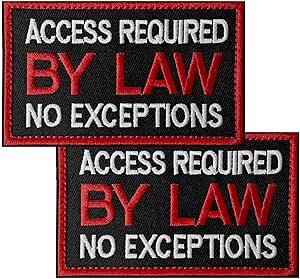 Service Dog Patches - Hook & Loop Access Required By Law No Exceptions (2-Pack) For Vests & Harnesses