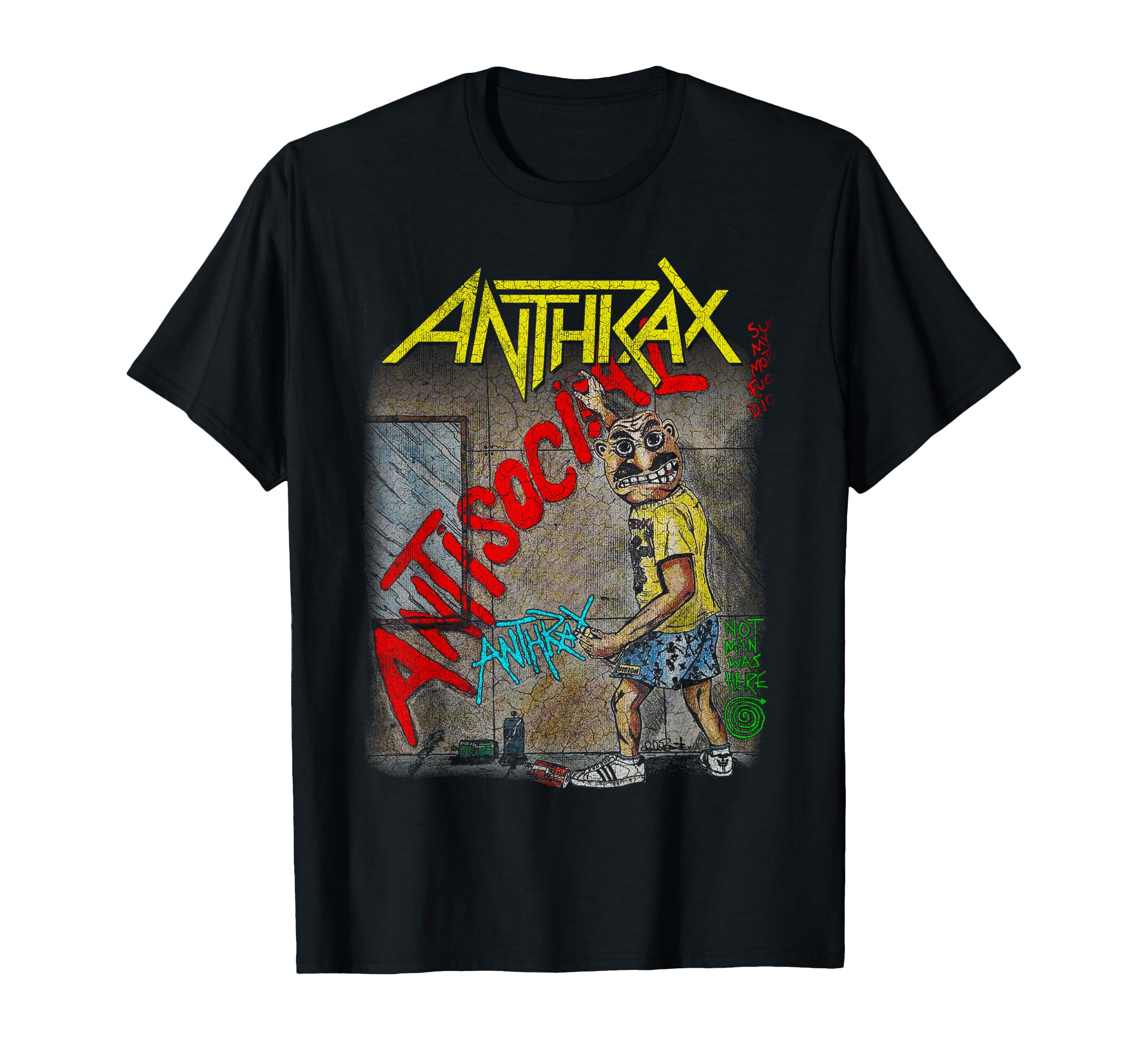 Amazon | Anthrax Antisocial Tシャツ | Tシャツ・カットソー 通販