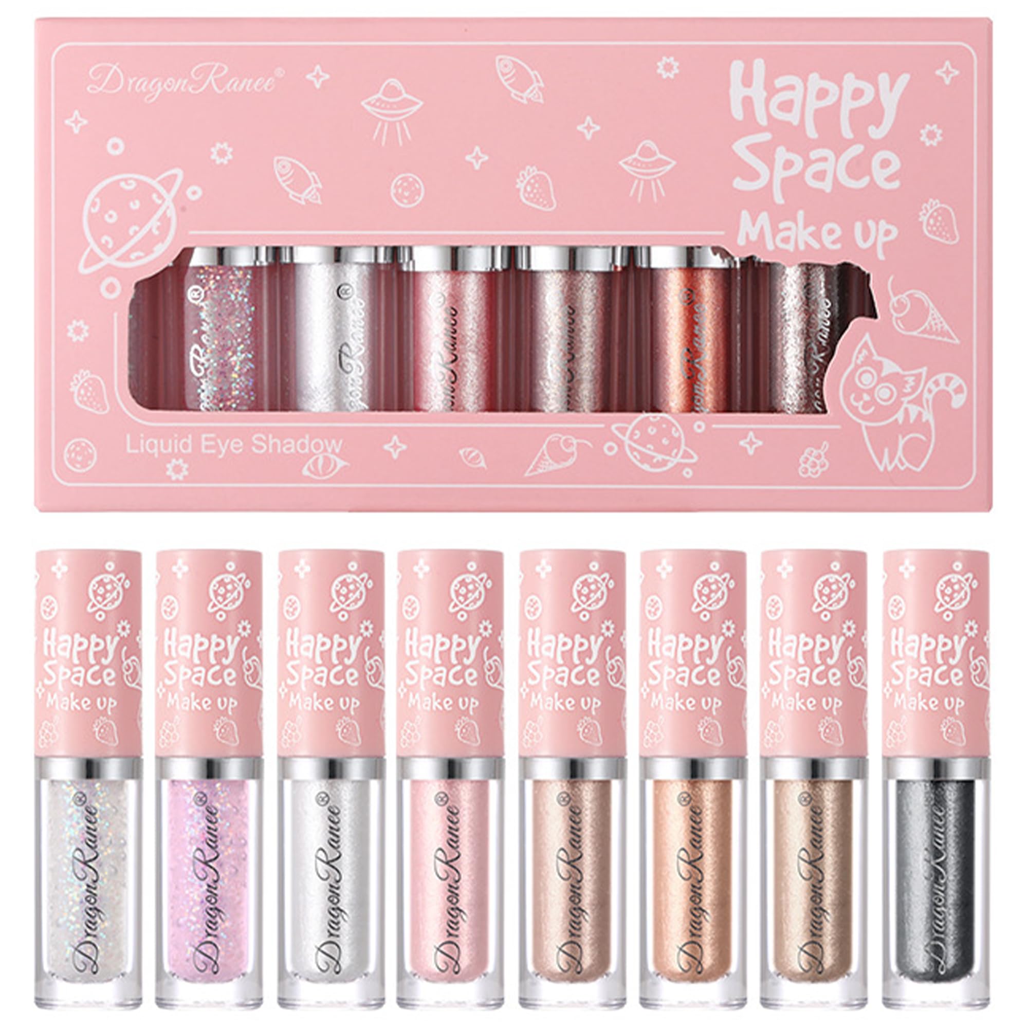 SHOP ELEGANCE Glitter Eyeshadow - Intense Sparkle and Vibrant Colors - Liquid Eyeshadow for Stunning Eye Makeup Effects - Long-lasting and Easy to Apply