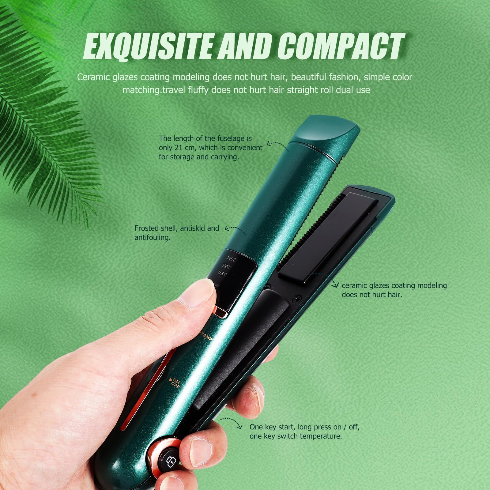 Fer à Lisser Boucler sans Fil Portable pour Cheveux Batterie 2600mah, Design Ergonomique et Température Réglable, pour Voyage et Usage Extérieur