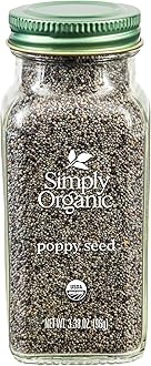 Simply Organic Poppy Seed Whole, Organic, 3.38 Ounce