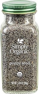 Simply Organic Poppy Seed Whole, Organic, 3.38 Ounce