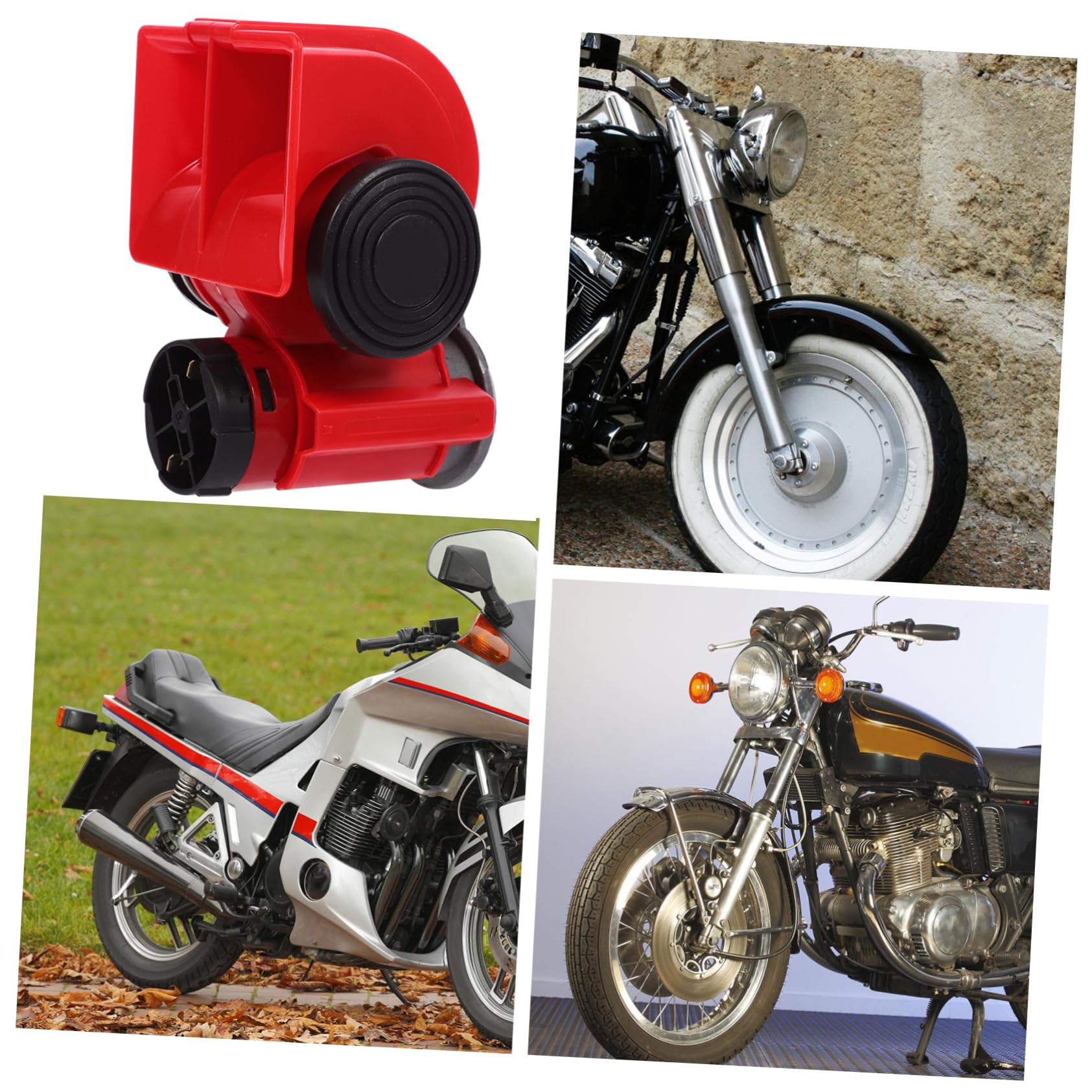 ULTECHNOVO 2piezas Bocina De Aire Eléctrica Para Vehículos Claxon Potente Para Motocicletas y Camiones Diseño Compacto y Fácil Instalación Para Tráfico y Carreteras