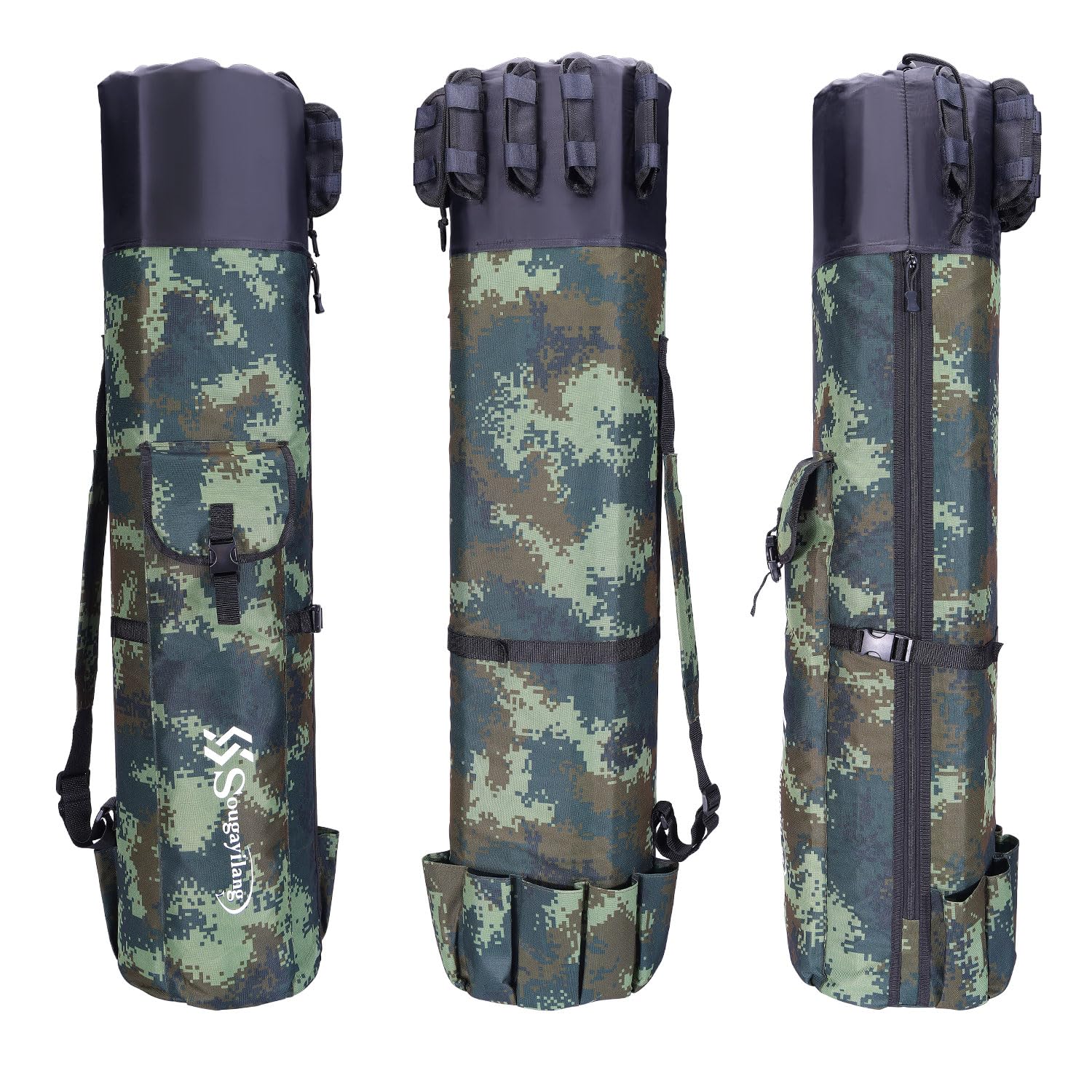 Sougayilang Torba wędkarska, torba wędkarska, walizka wędkarska, ruchoma torba składana, 120 cm, prezent dla ojca MC