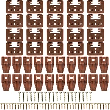 Kingrol 20 Plastic Drawer Slide Track Guides for Center Mount Drawers - Replacement Parts for Dressers, Nightstands, and Kenlin/Rite-Trak 1 Drawer Systems