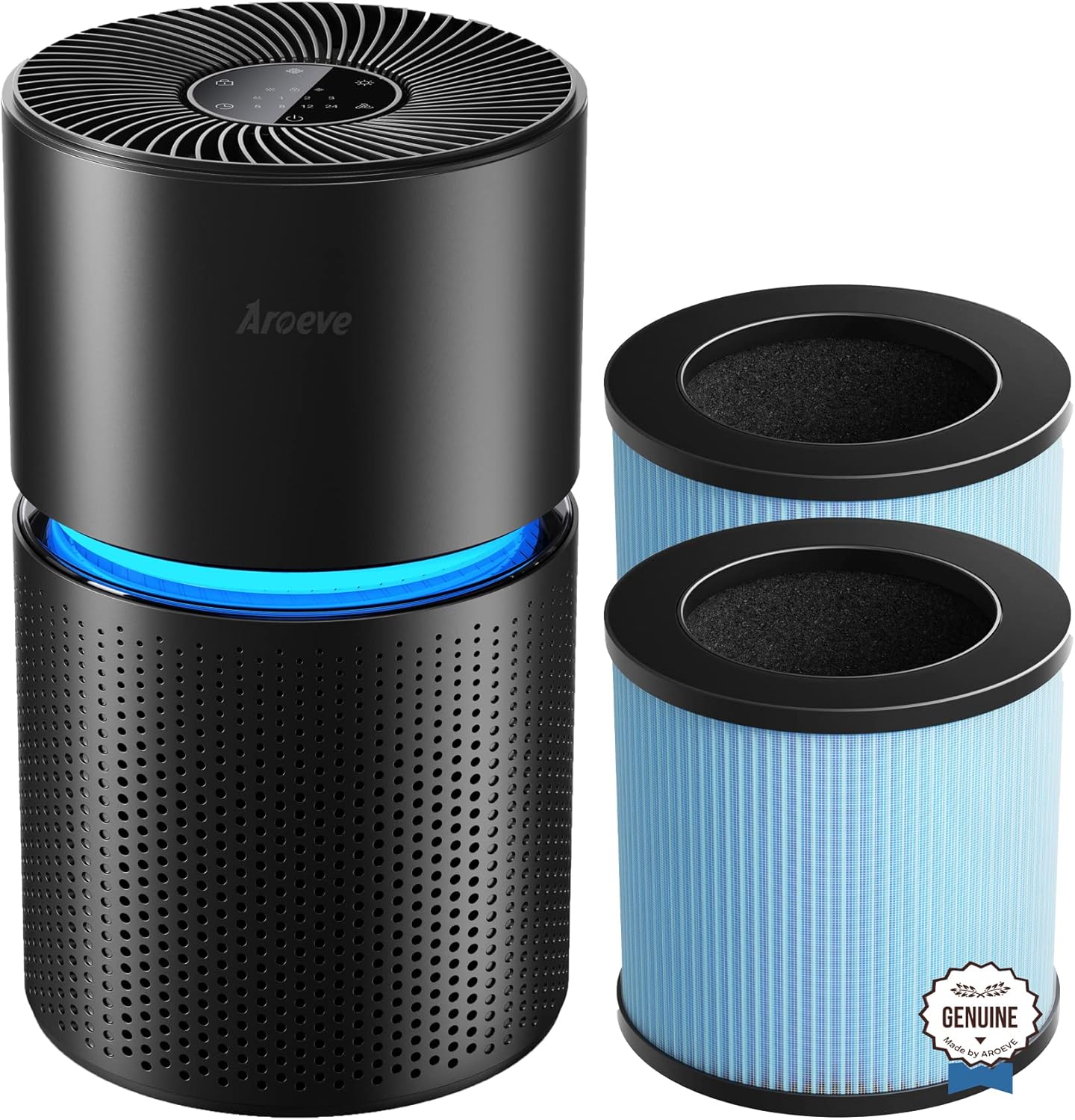AROEVE Air Purifiers for Large Room(MK03Black) with Three
