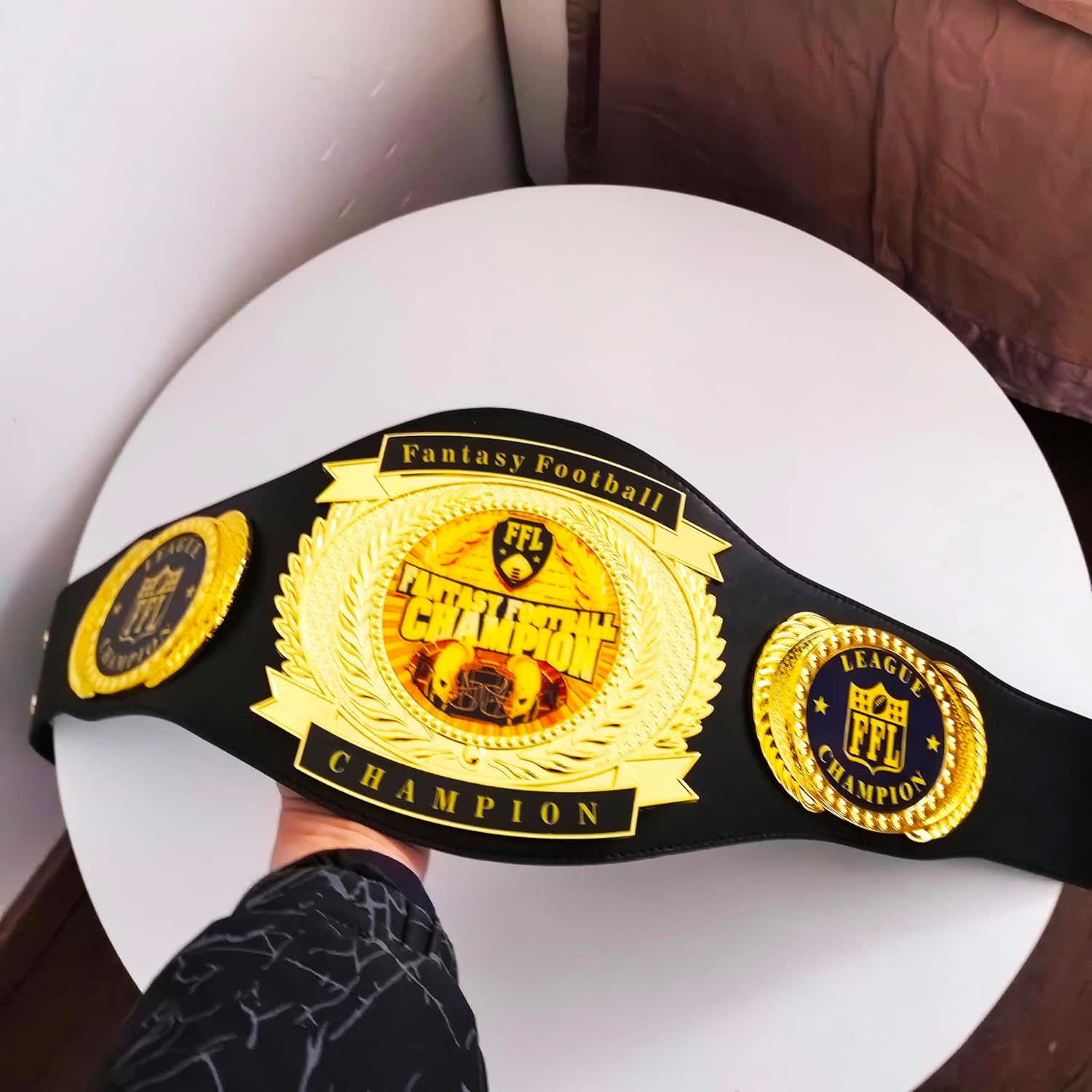 Fantasy Football Belt Adult Fantasy Football Championship Belt - First Place Winner Award for Fantasy Football League