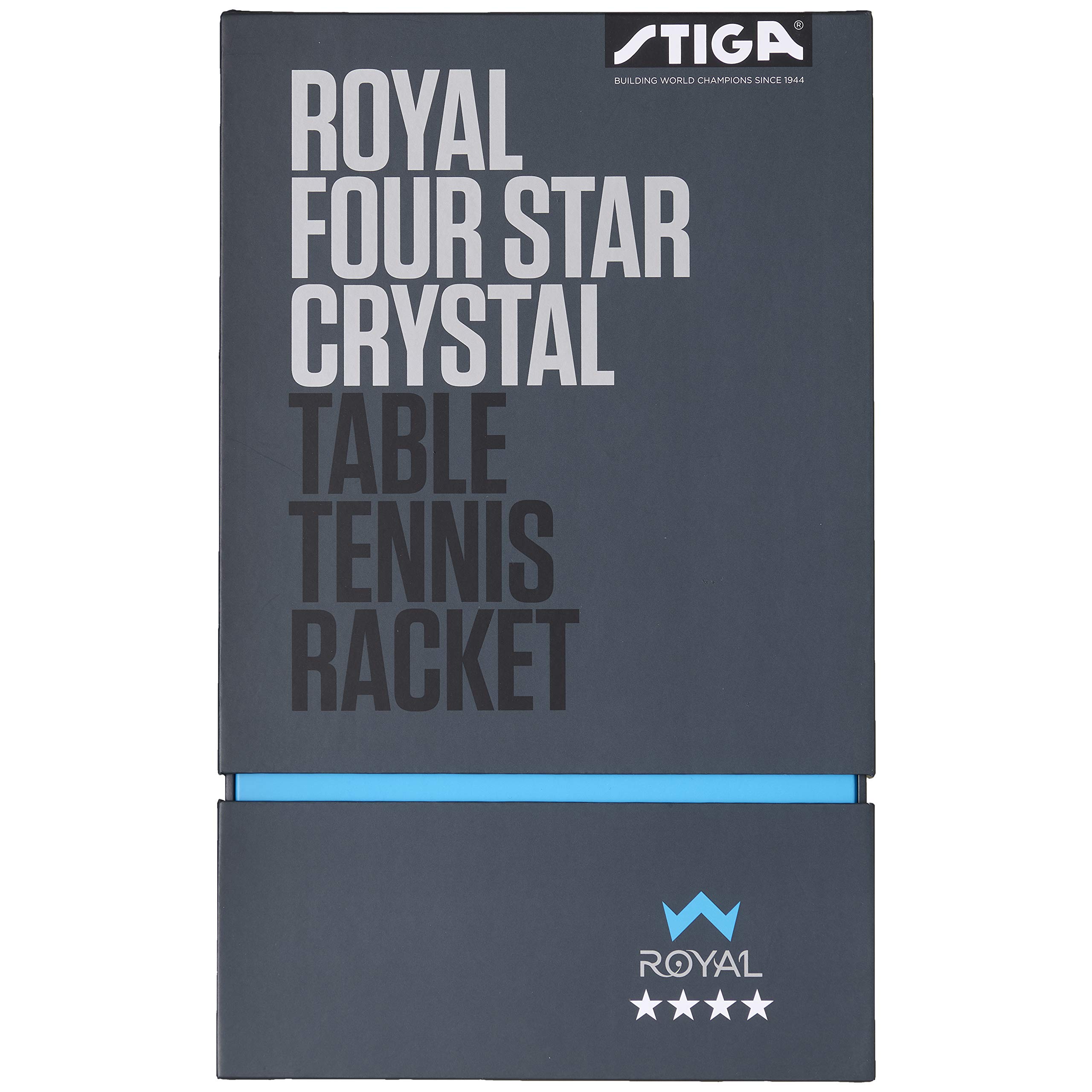 STIGA Royal 4-Star Raqueta de Tenis de Mesa ITTF Goma Crystal 5 Capas Mango Cóncavo