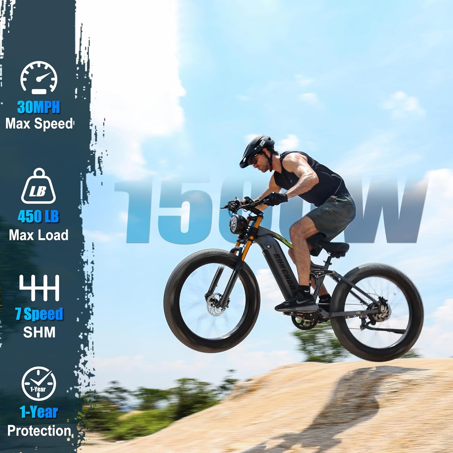 Dual Motors AWD Electric Bike for Adults 5000w/3000W/1500W Peak Dirt Ebike, 40MPH/30MPH Max, 52V/48V 60Ah/40Ah/30Ah/20Ah Battery 90Miles Max Range , 26" Fat Tire Off-Road Bicycle for Commute Mountains