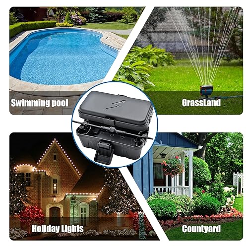 Miniatura 6 de 1 caja de conexión eléctrica resistente a la intemperie, caja eléctrica para exteriores, cubiertas de cable de extensión resistentes a la