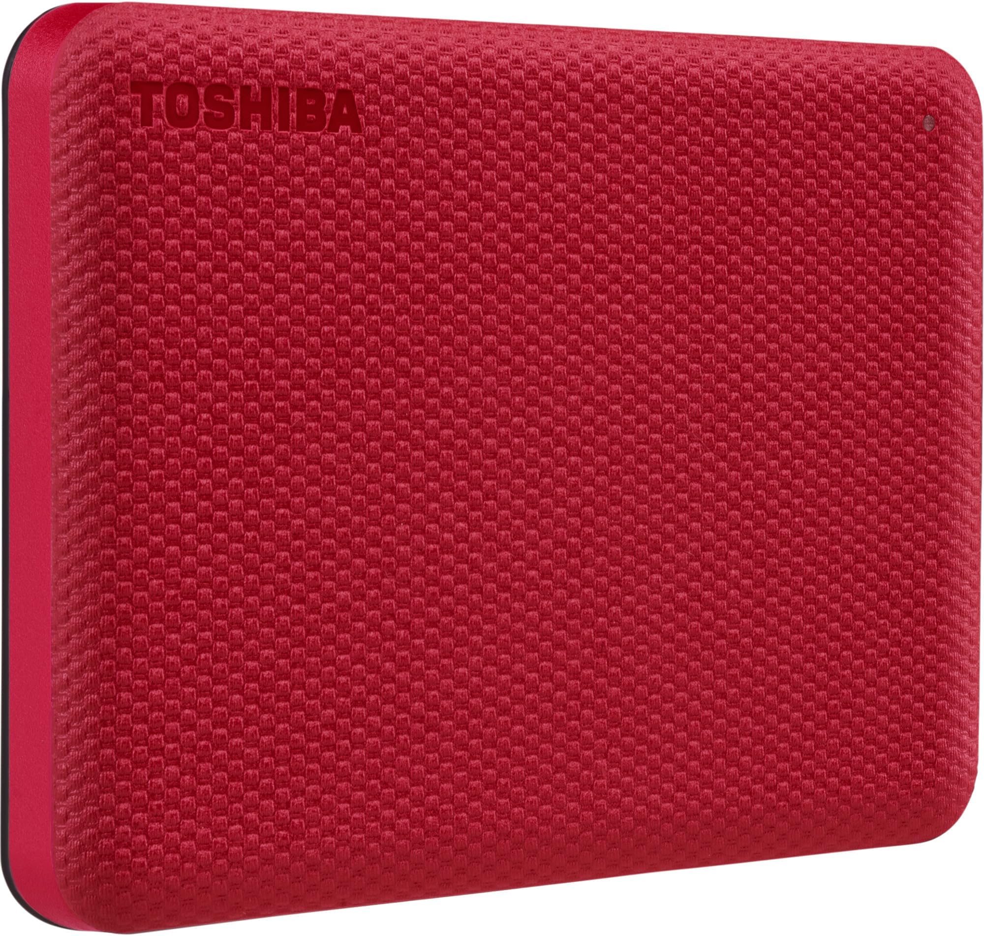 Toshiba Canvio Advance 4TB Portable External Hard Drive USB 3.2 Gen1, Red - HDTCA40ER3CA