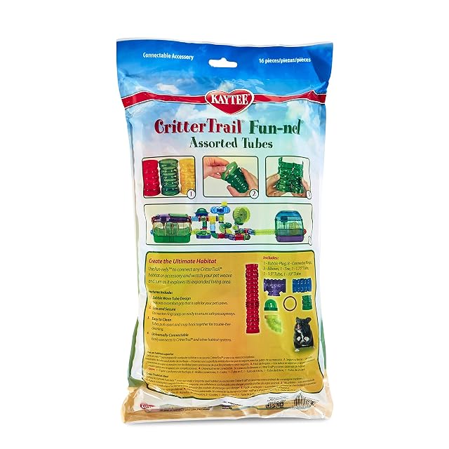 Foto 2 de 8 de Kaytee/Superpet & Cages - Tubos de plástico de colores que se conectan para formar túneles para animalitos…