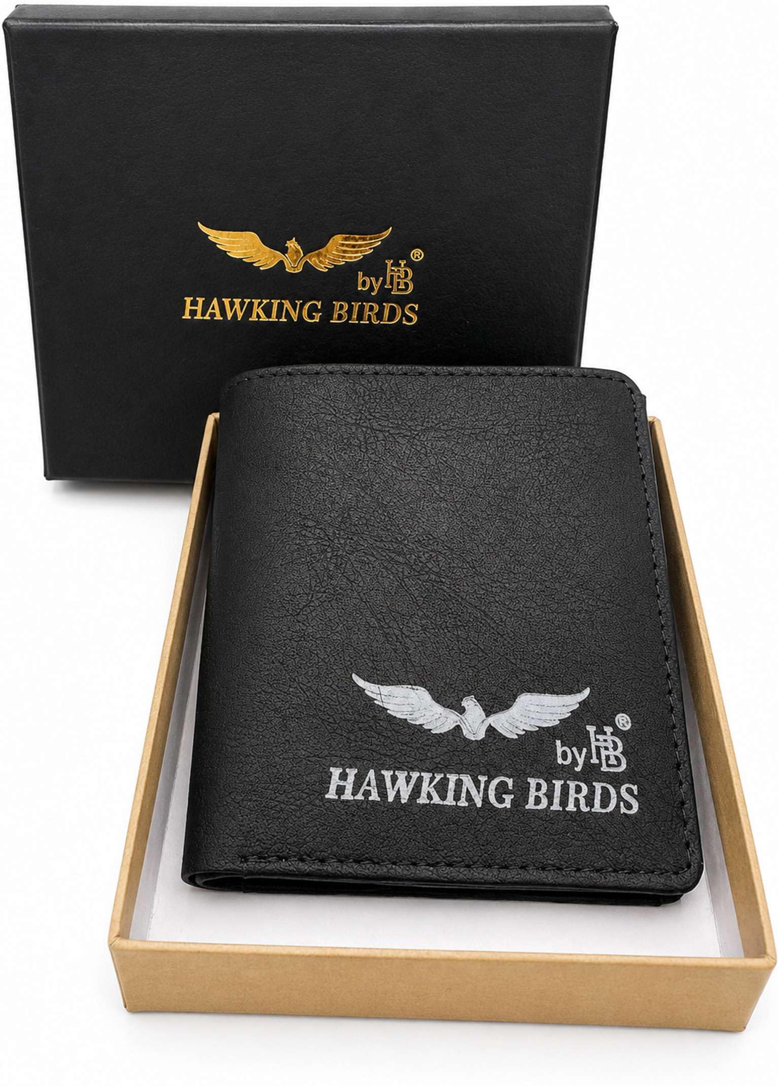 Artificial Leather Wallet for Men | Black Bifold Wallet | Casual Slim Billfold | Multiple Card Slots | Cash Compartment & ID Window | Everyday Pocket Accessory-image-11
