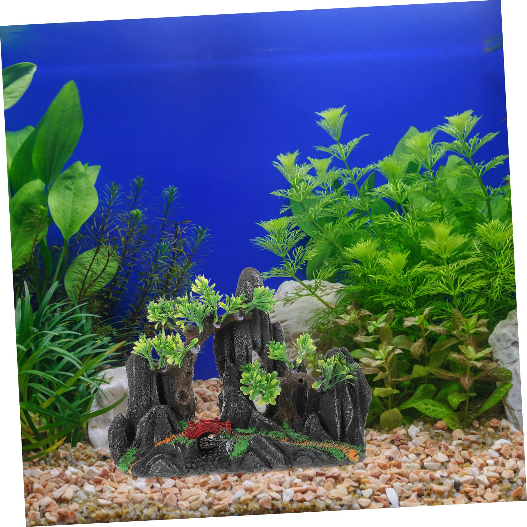 Aquarium-steingarten Mit Brücke Künstlicher Berg Zum Verstecken Von Fischen Unterwasser-Dekoration Für Garnelen