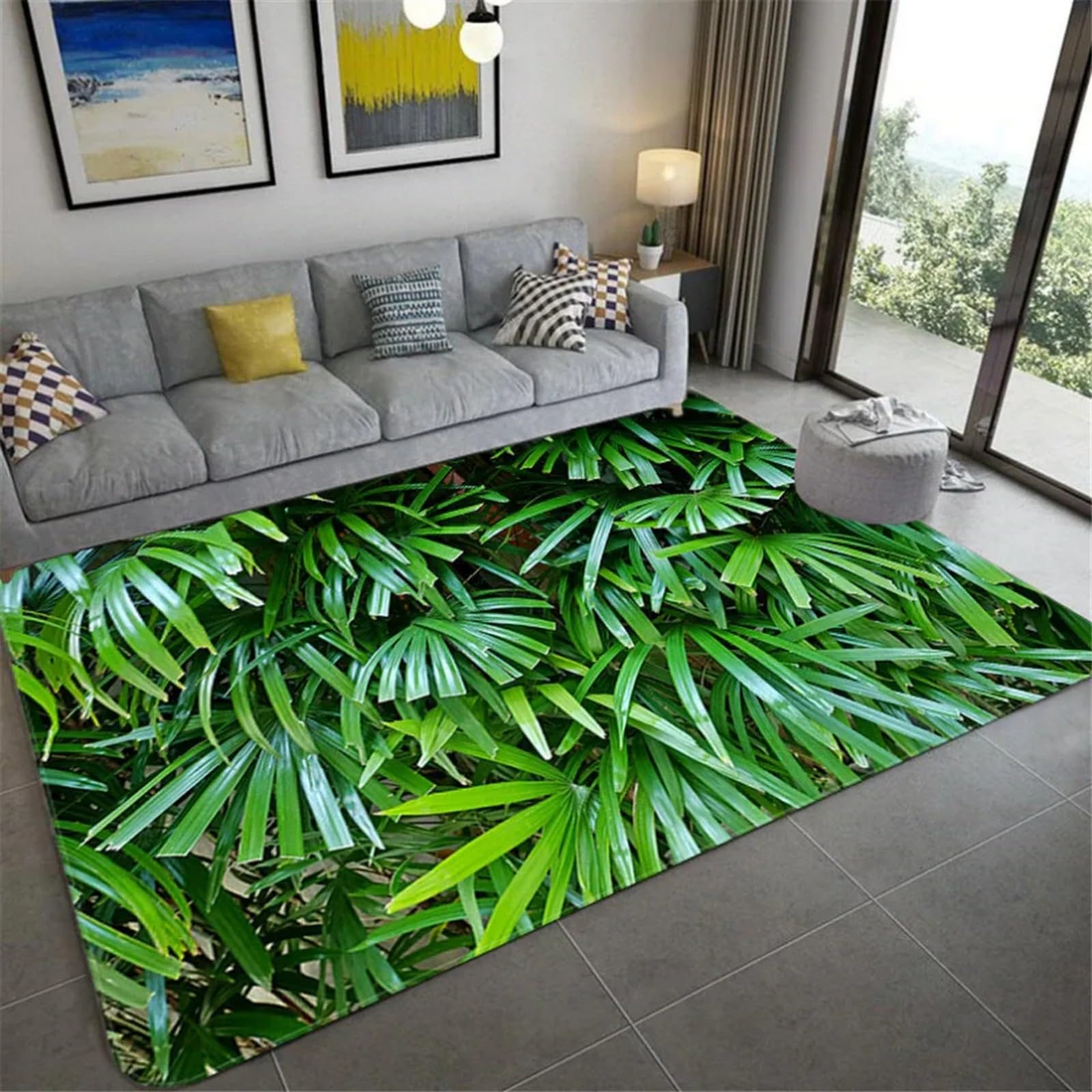 Conception de feuilles tropicales,Antidérapant Tapis Salle de Bain Conception de feuilles tropicales,Antidérapant Tapis Salle de Bain