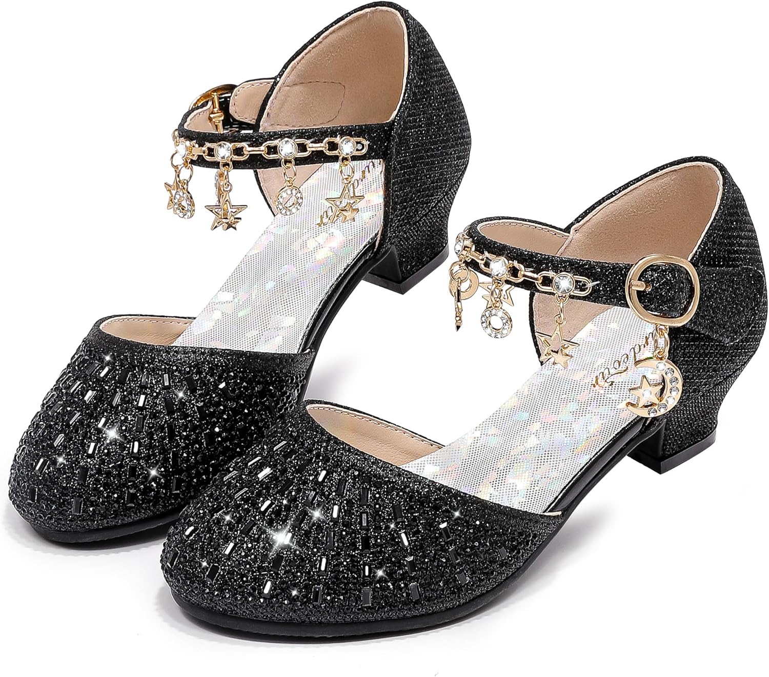Furdeour Girls Dress Shoes - Crystal High Heels
