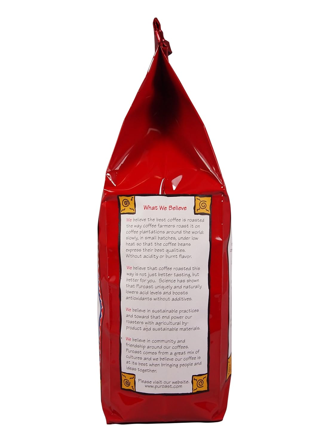 Puroast Low Acid Coffee Flavored Coffee | Mocha Java Ground | Medium Roast | High Antioxidants & High pH |No Bitter Aftertaste | Reduced Heartburn & GERD | Suitable for Cold Brew - 2.2 LB