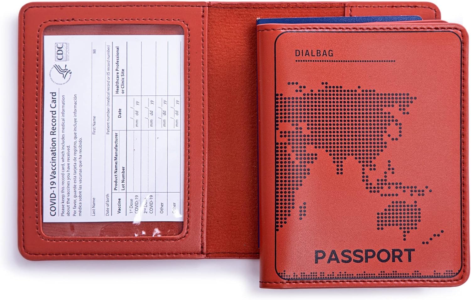  | DIALBAG Passport holder, Passport wallet｜Passport and Vaccine Card Holder Combo｜PU Leather Waterproof Passport Cover｜Unisex Travel Wallet | Passport Wallets