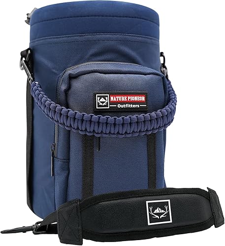 Miniatura 1 de NATURE PIONEOR Soporte aislado para botella de agua con correa para el hombro para botellas de agua deportivas de medioun galón de 64 oz128 onzas,