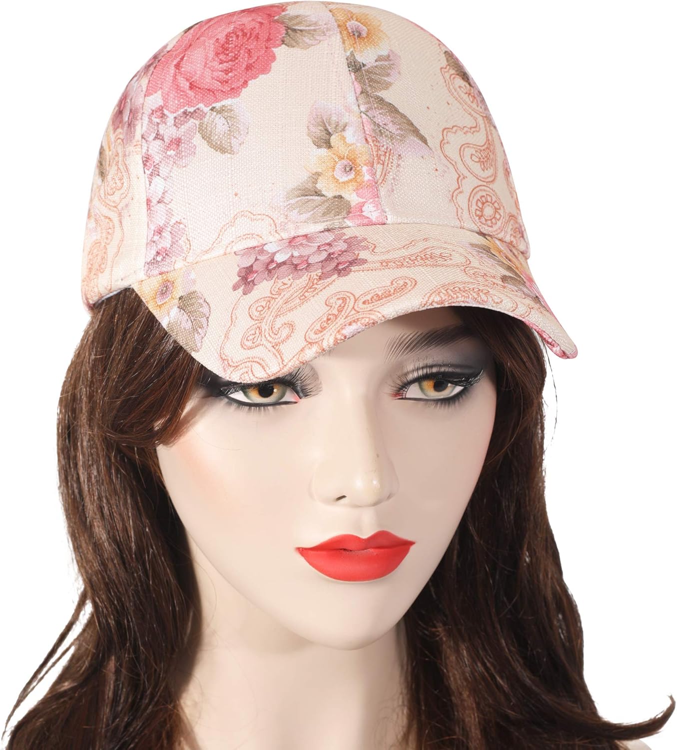 ZLYC Women Fashion Floral Print Baseball Cap Hawaiian Adjustable Snapback Dad Hat - Image 3