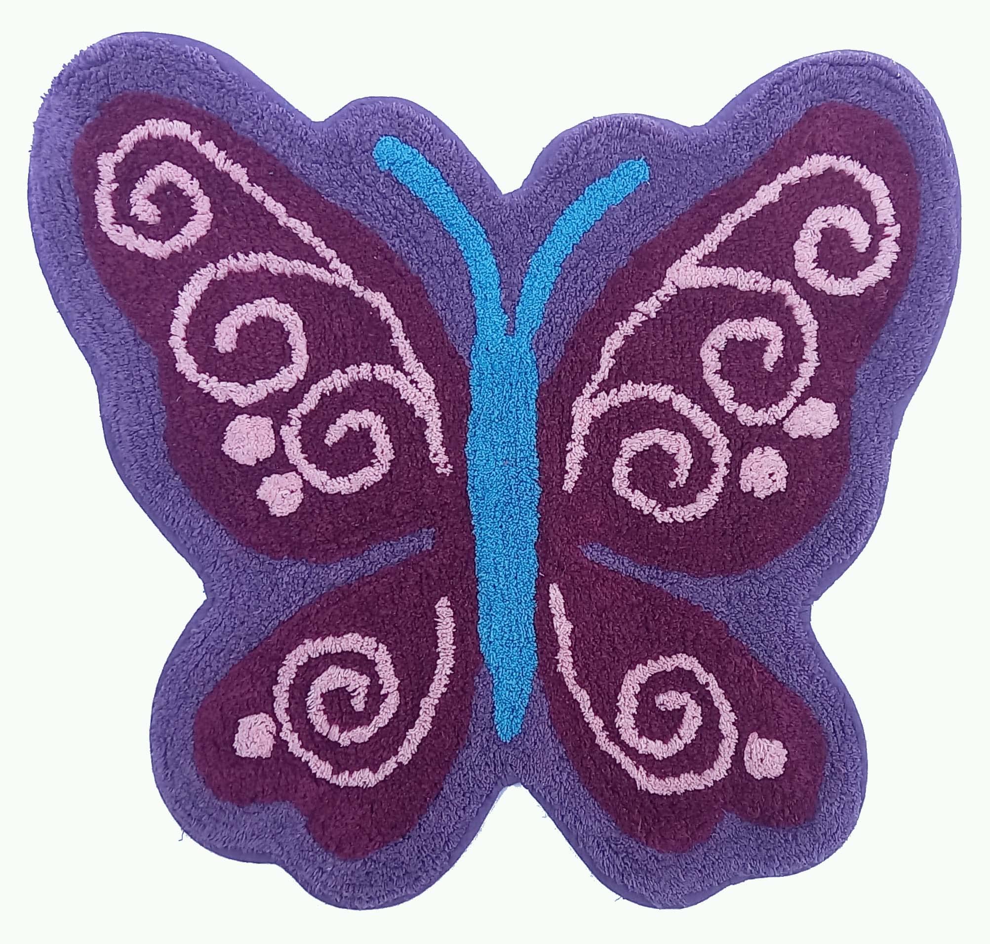 Butterfly Shaped Cotton Bath Mat with Anti Skid-image-39