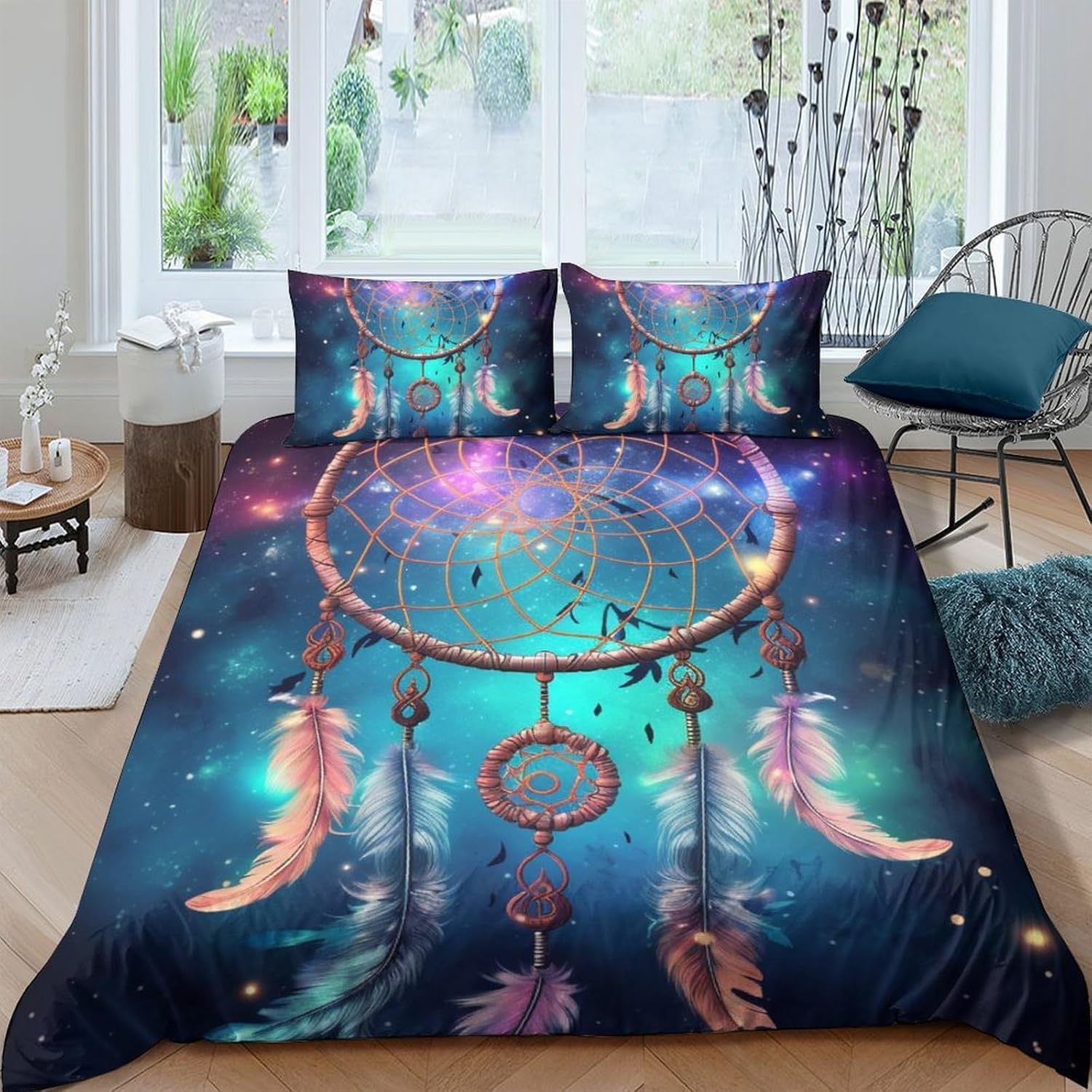Housse de couette 260x230 ciel étoilé pour transformer la chambre d'enfant et ado en oasis