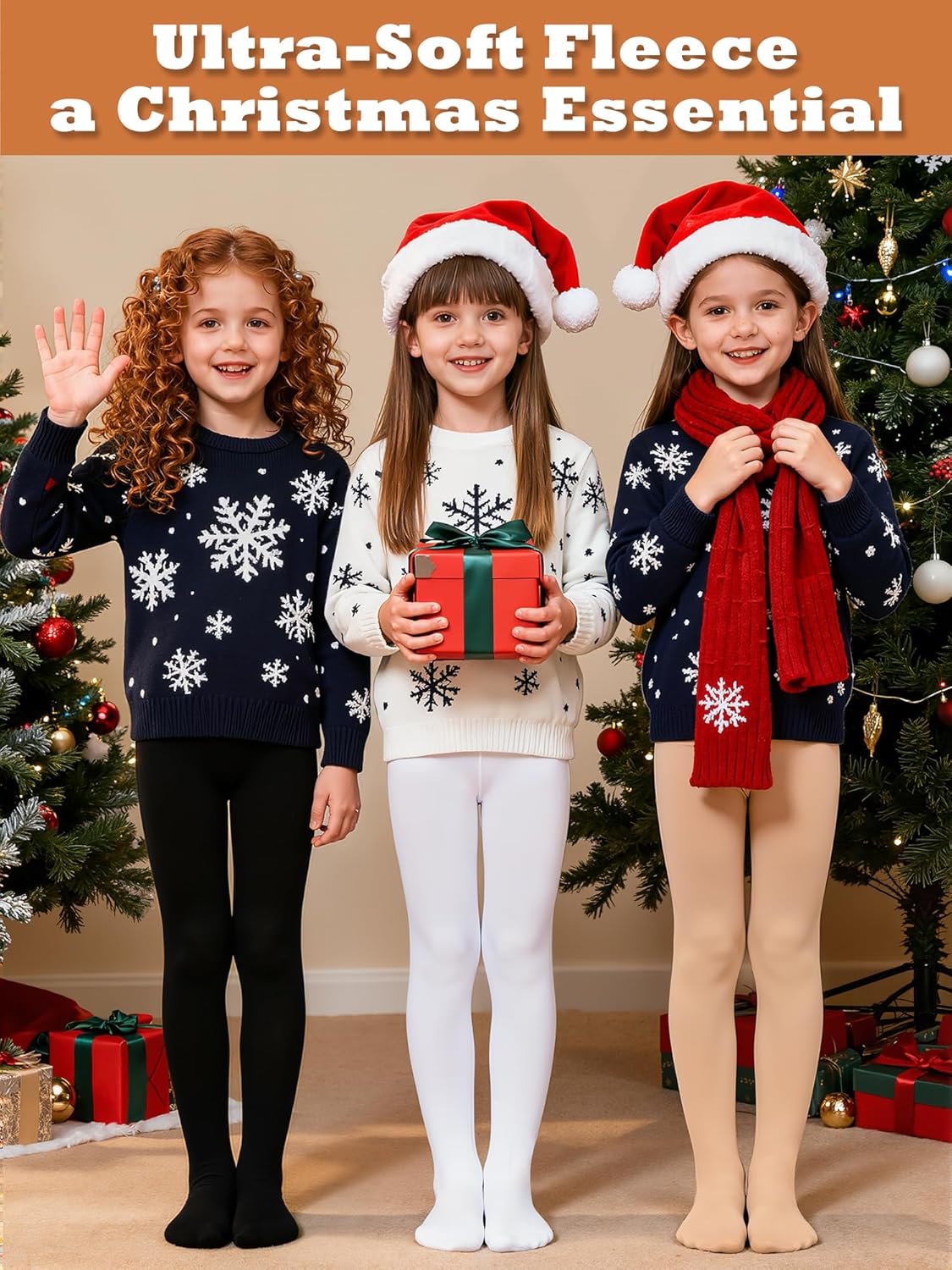 Toddler Girls Fleece Lined Tights Thermal Warm Cozy Winter Black Legging Under Dress for Kids Thick Dance Tights - Image 6