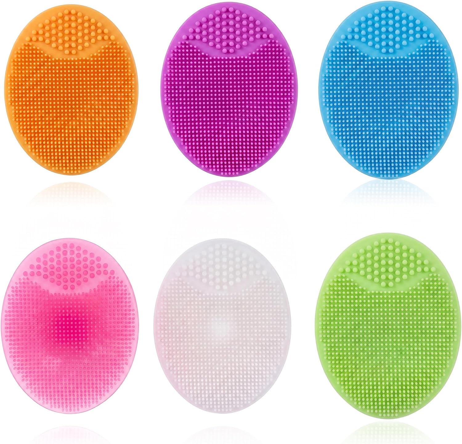 Silicone Face Scrubber Exfoliator Facial Cleansing Brush 6 Pack