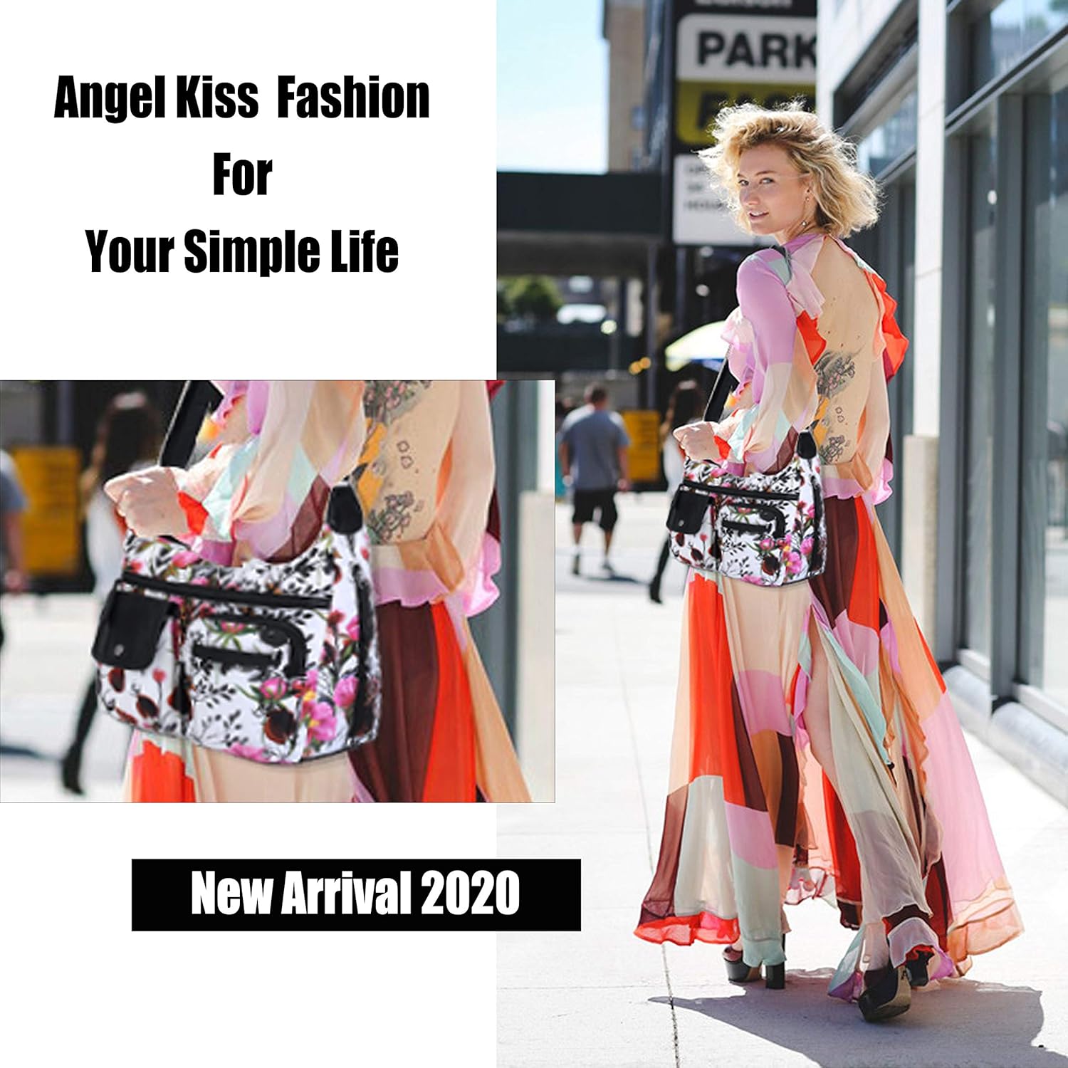 Angel Kiss Crossbody Bags for Women, Ladies Shoulder Handbags and Purses Medium Faux Leather Pocketbooks | Ladies, Medium, Faux Leather - Image 5