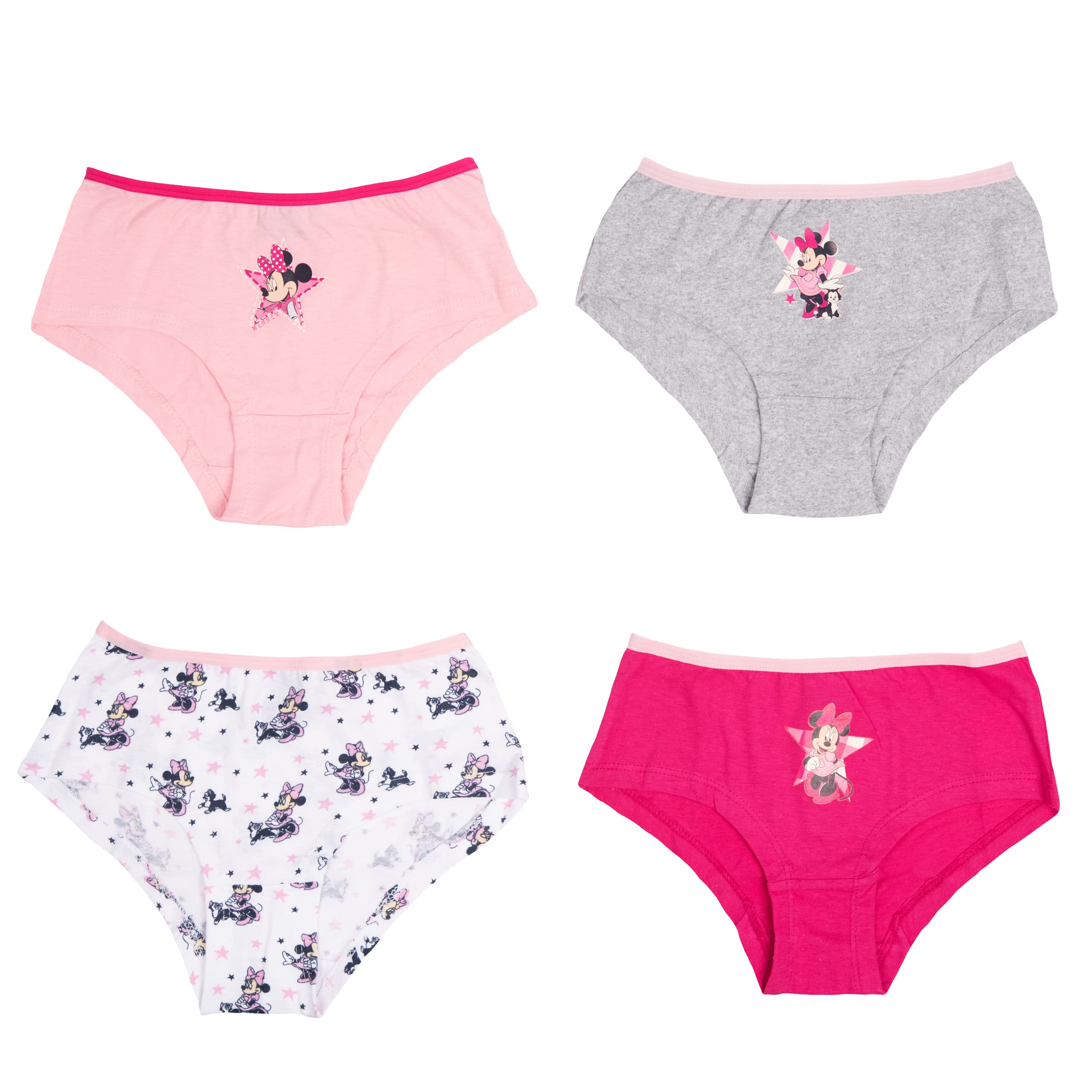 United Labels Disney Minnie Mouse Girls' Panties Underwear (Pack of 4), multicoloured, 110