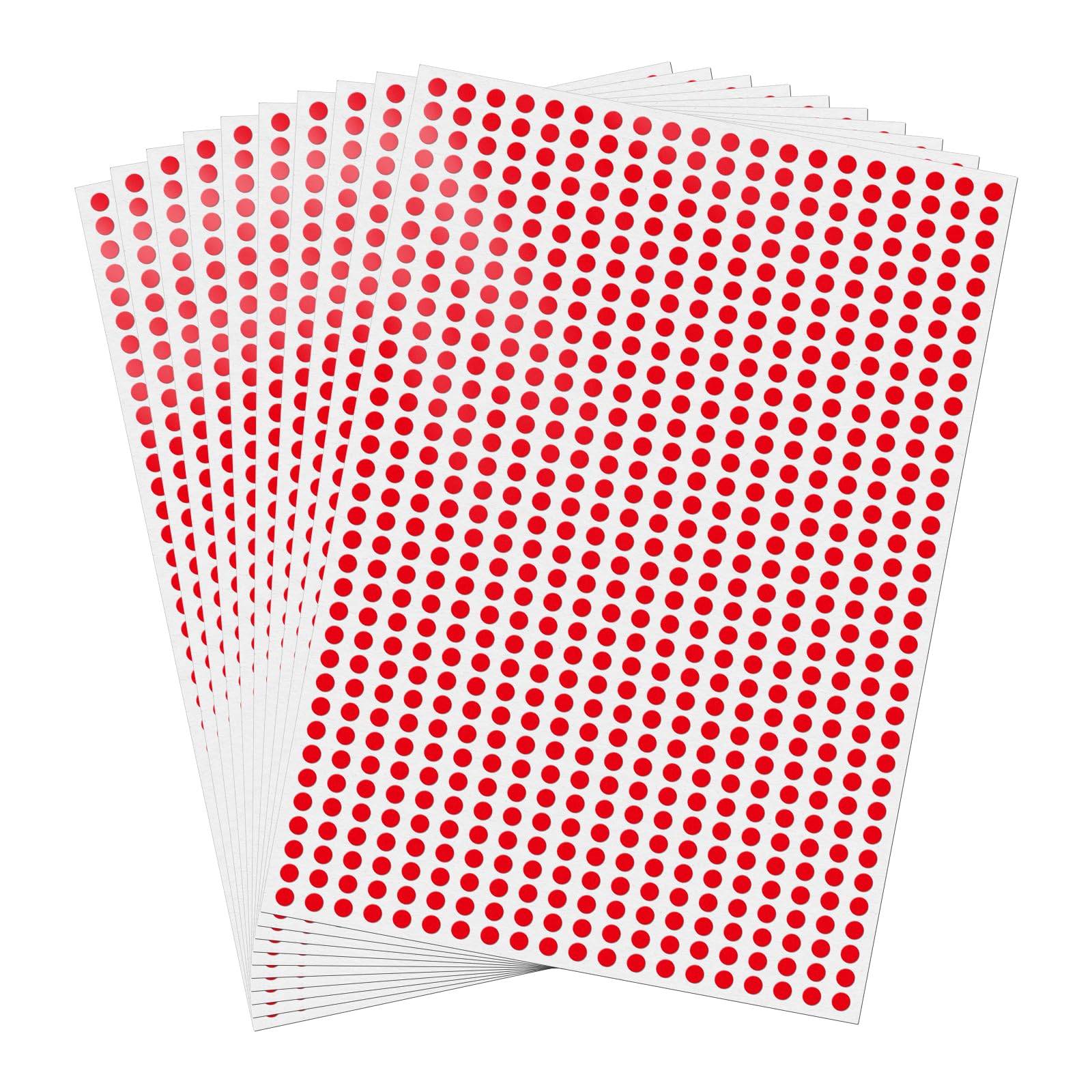 FINDAT 7000 PCS Red Dot Stickers 6mm Colour Coding Labels Sticky Dots Waterproof Self Adhesive Circle Round Stickers for School DIY Calendar
