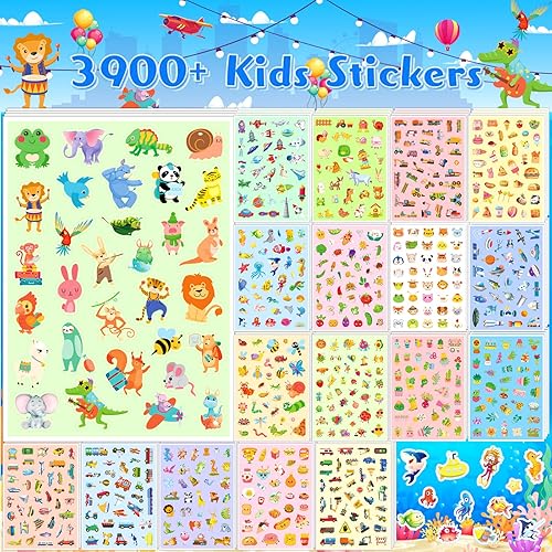 Más de 3900 calcomanías para niños, 108 hojas de calcomanías lindas de recompensa para niños pequeños, estudiantes, padres, calcomanías para