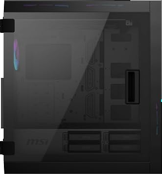 MSI MPG SEKIRA 500X Full Tower Gaming Computer Case Black, 3X 200mm ARGB + 1x 200mm + 1x120mm ARGB Fan, 8 Channel ARGB Hub, USB Type-C, Tempered Glass, MSI Center, E-ATX, ATX, mATX, Mini-ITX