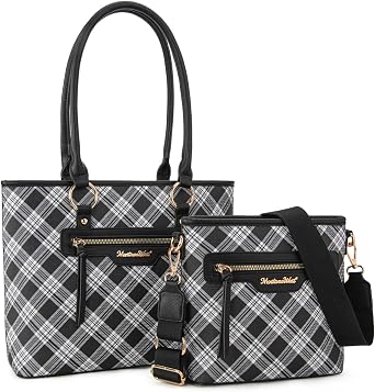 Montana West 2Pcs Tote Bag and Crossbody Set for Women Large Shoulder Handbag with Guitar Strap