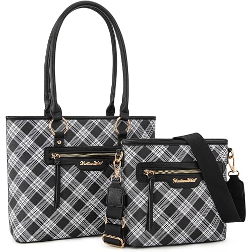 Montana West 2Pcs Handbags Sets for Women Large Tote Bags Cute Crossbody Purses