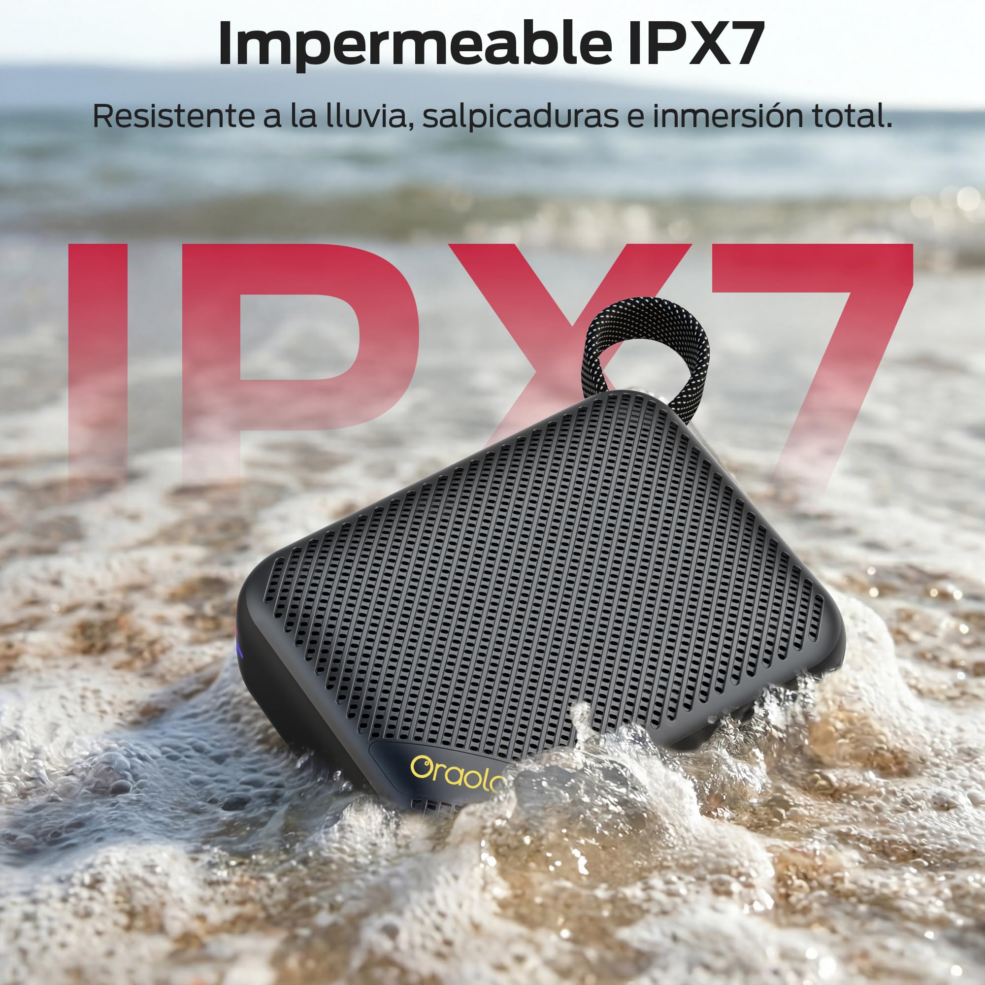 oraolo Altavoz Bluetooth Portátil, Altavoces Bluetooth Inalambrico 5.4, Impermeable IPX7, Parlante Estéreo, Autonomía de 24H, Entrada AUX&TF-Card, Altavoz Inalámbrico Compacto para Camping, Viajes | 20H tiempo de funcionamiento Bluetooth 6.0 IPX7 resisten