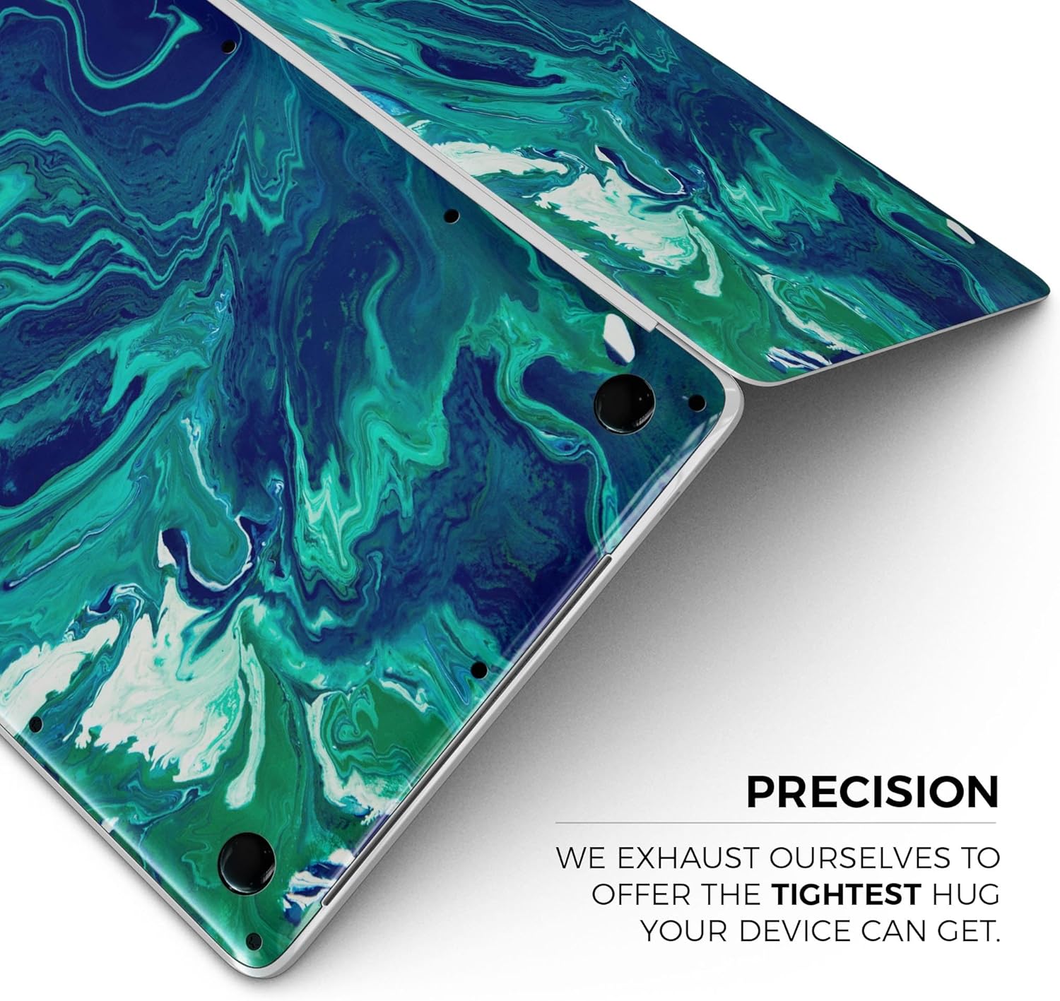 DesignSkinz - Compatible with MacBook Pro 16" M3/M4 (A2991/A3403) - Skin Decal Protective Scratch Resistant Vinyl Wrap - Teal Oil Mixture