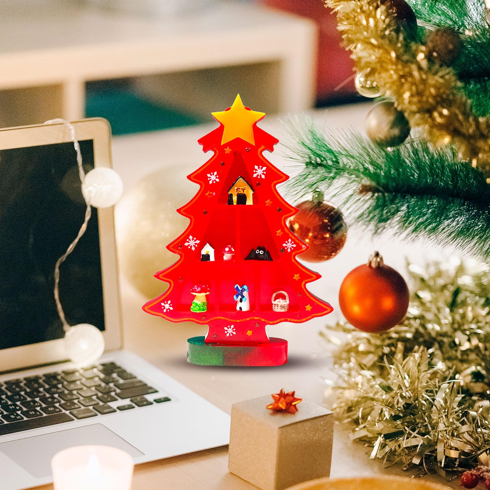 Materiale Atossico Resistente Calore Stampo In Silicone Per Candele, Albero Di Natale, Forma Di Candela, Stampo In Silicone, Per Natale, Portacandele In Silicone Stampo Per Candele A Bastoncino