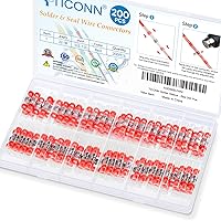 Vista 17 de TICONN 250 Piezas Conectores de Alambre con Sello de Soldadura, Conectores a Tope Termorretráctiles, Terminales de Cable Eléctrico Impermeables