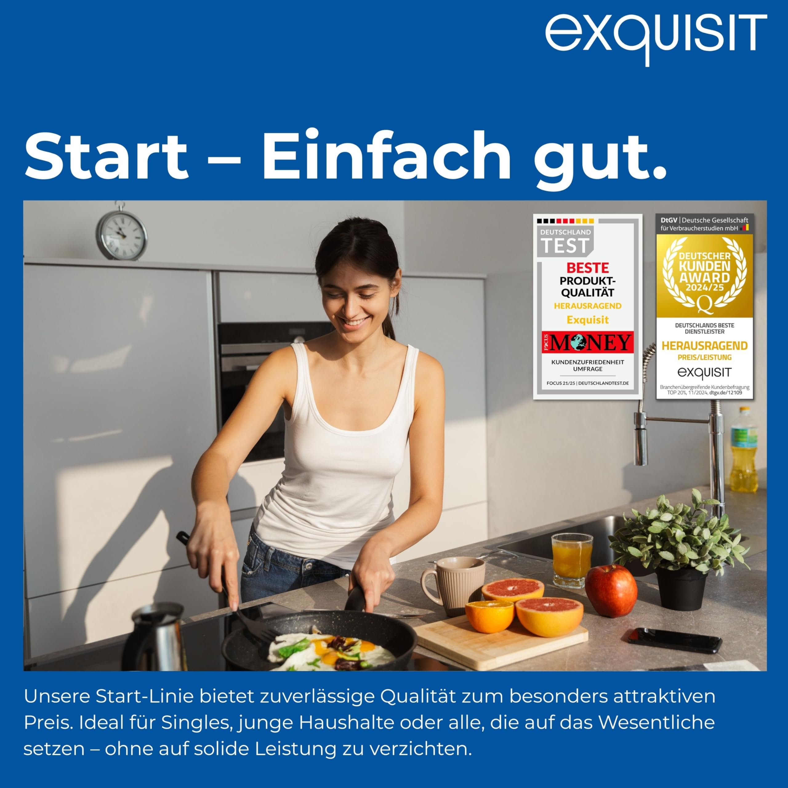 Exquisit Geschirrspüler 9 Maßgedecke Energieklasse E 49 dB 6 Programme Edelstahl-Bottich weiss