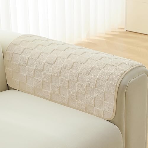 Foxdecor Fundas mullidas para brazos de sofá, fundas para brazos reclinables, fundas antideslizantes para brazos de silla, fundas para reposabrazos