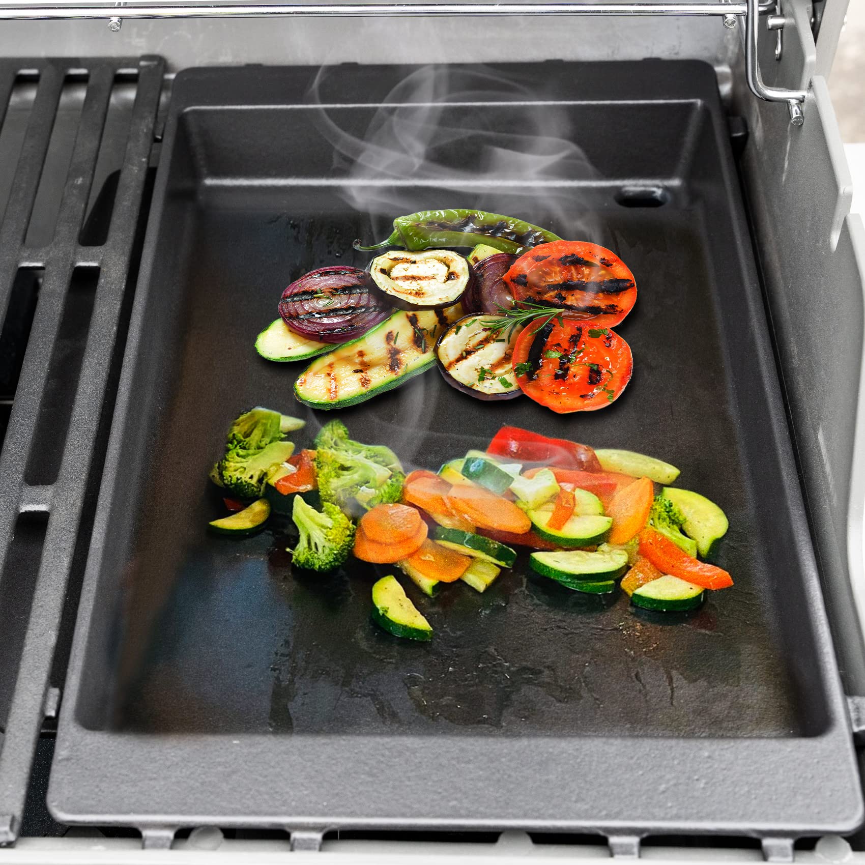 onlyfire Piastra per Grill in Ghisa, Plancha Piastra Griglia per Barbecue a Gas Weber Spirit I&II Serie 200/300 e Spirit 2/3/4 Fuochi Barbecue a Gas (2025),7658